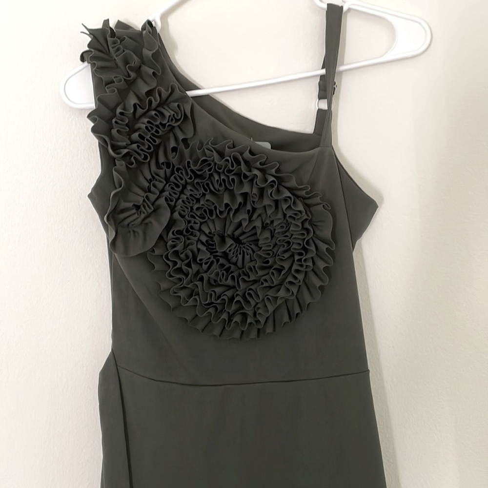 christmas Hunters green color long dress - Picture 3 of 5